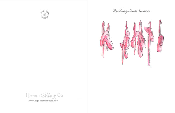 "Darling, Just Dance" Blank Card Printable