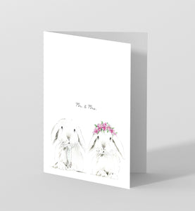 "Mr. & Mrs." Blank Card Printable