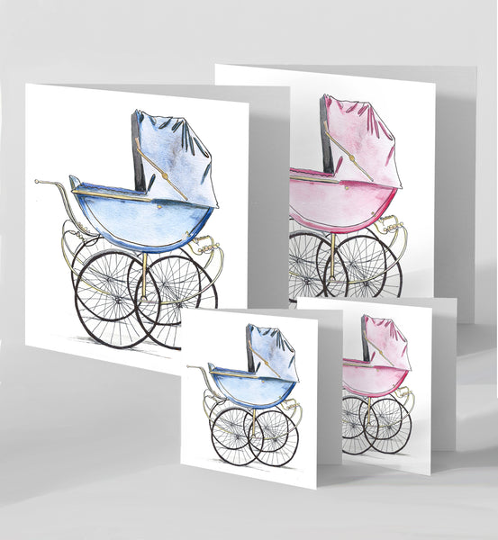 "Baby Pram" Blank Card Printable