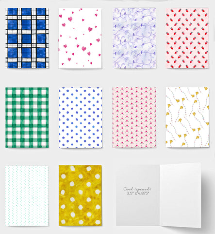 Petite Multi-Print Blank Card Set Printable