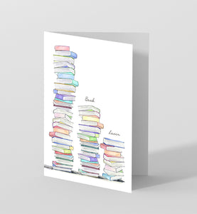 "Book Lover" Blank Card Printable