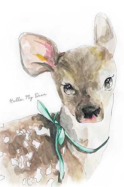 "Hello, My Deer" Blank Card Printable