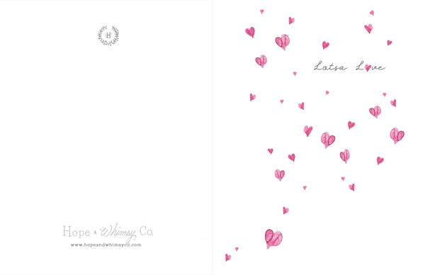 "Lotsa Love" Blank Card Printable