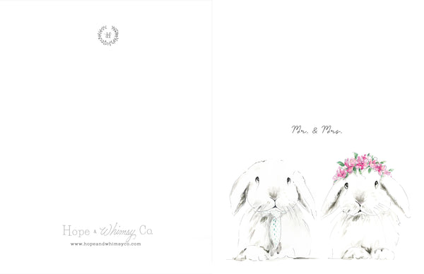 "Mr. & Mrs." Blank Card Printable