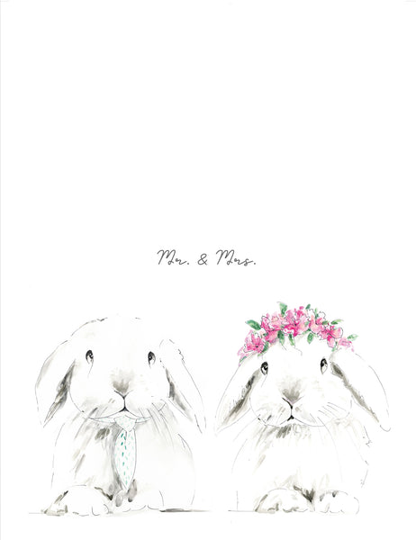 "Mr. & Mrs." Blank Card Printable