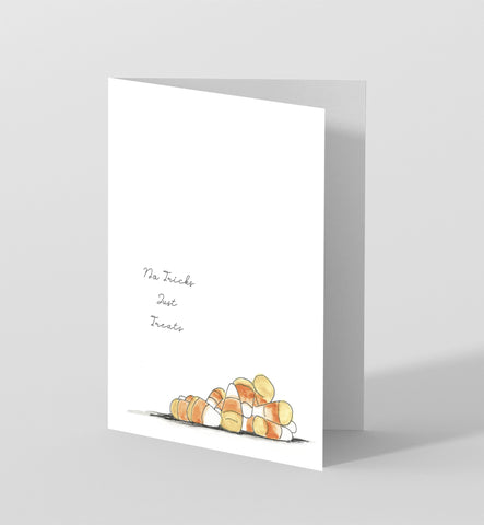 "No Tricks Just Treats" Blank Card Printable