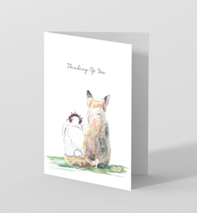 "Thinking of You" Blank Card Printable