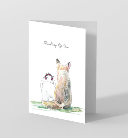 "Thinking of You" Blank Card Printable